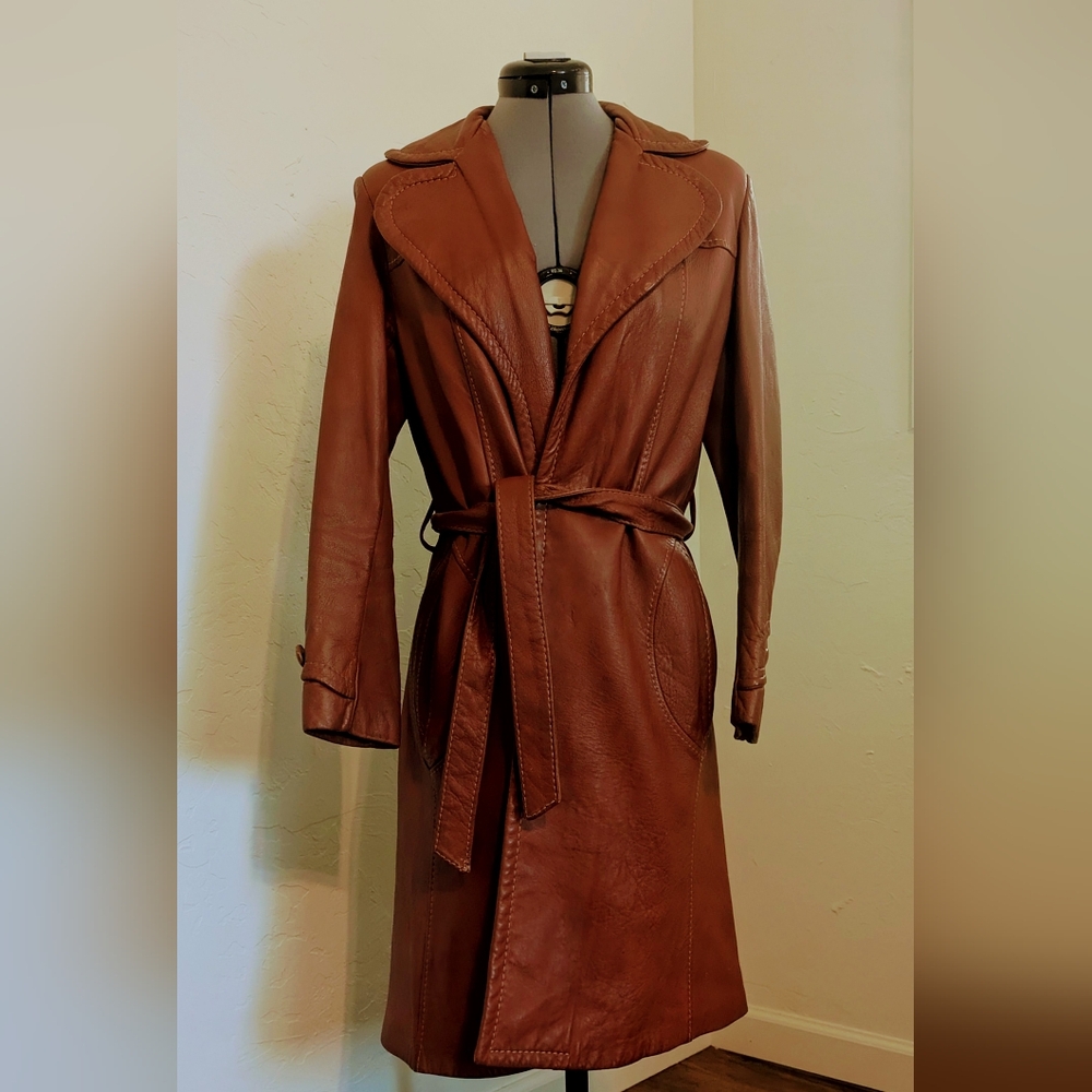 Scully women's Leather Western Trench Coat